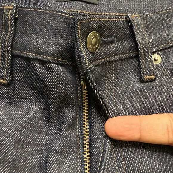 Uniqlo Selvedge Jeans 29x26 Blue Slim Straight Japanese Kaihara Denim - Picture 3 of 16